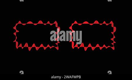 abstract circle lines wavy in round frames colorful spectrum light isolated on a black background- Stock Vector