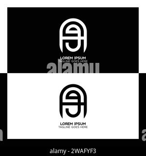 AG initial letters linked elegant logo. letter A and G pattern design monogram Stock Vector