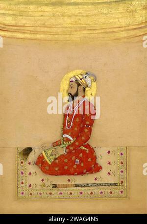 Bahadur Shah I. Mirza Muhammad Mu'azzam (1643-1712), commonly known as Bahadur Shah I and Shah Alam I, was the eighth Mughal emperor from 1707 to 1712, c. 1670 Stock Photo