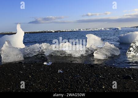 View on a iceberg in southern part of Vatnajökull National Park, Iceland Stock Photo