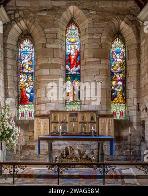 St Marys church Holy Island Stock Photo