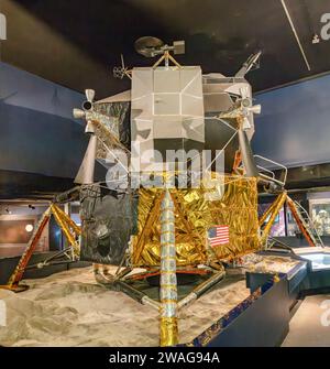 London, UK - May 19, 2023: Lunar Module Eagle LM-5, the spacecraft that served as the crewed lunar lander of Apollo 11, which was the first mission to Stock Photo