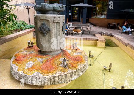 Fountain mosaic Almaty Kazakhstan Stock Photo