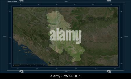 Serbia outlined on a high resolution satellite map Stock Photo - Alamy