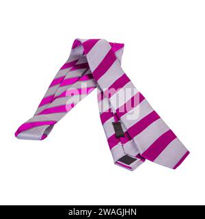 Untied neck tie isolated on white background Stock Photo