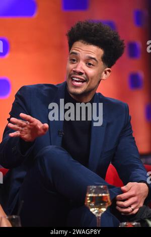 EDITORIAL USE ONLY Jacob Anderson during the filming for the Graham