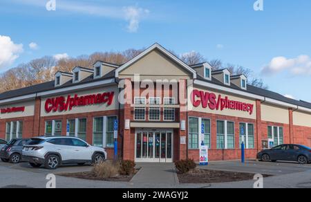 The CVS Pharmacy location on Browns Hill Road in Pittsburgh, Pennsylvania, USA Stock Photo