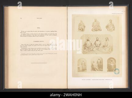 Collection of portraits of Indian men to illustrate different men's clothing, anonymous, c. 1861 - In or Before 1866 photograph   photographic support albumen print historical persons - BB - woman. fashion, clothing Stock Photo