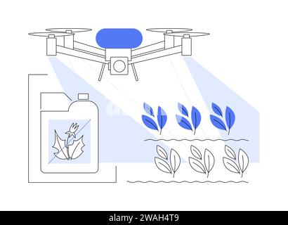 Use of pesticides isolated cartoon vector illustrations set ...