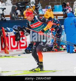 Oberhof, Deutschland. 04th Jan, 2024. Philipp Nawrath (GER, Deutschland), 04.01.2024, Oberhof (Deutschland), IBU World Cup Biathlon Oberhof 2024 Credit: dpa/Alamy Live News Stock Photo