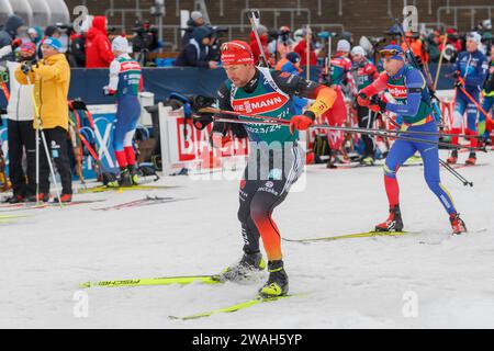 Oberhof, Deutschland. 04th Jan, 2024. Philipp Nawrath (GER, Deutschland), 04.01.2024, Oberhof (Deutschland), IBU World Cup Biathlon Oberhof 2024 Credit: dpa/Alamy Live News Stock Photo