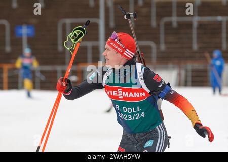 Oberhof, Deutschland. 04th Jan, 2024. Benedikt Doll (GER, Deutschland), 04.01.2024, Oberhof (Deutschland), IBU World Cup Biathlon Oberhof 2024 Credit: dpa/Alamy Live News Stock Photo