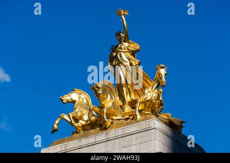 Maine National Monument in Central Park, New York City, USA Stock Photo