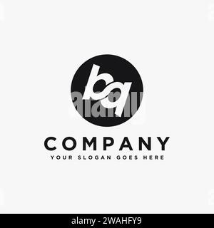 monogram infinity letter bq logo icon vetor template on black background Stock Vector