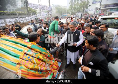 Dhaka, Bangladesh - January 04, 2024: Rampura Thana Awami League held a ...