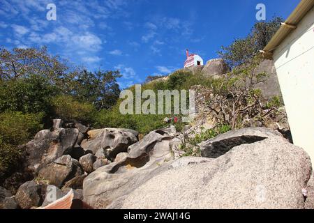 Arbuda devi temple in Mount Abu, Rajasthan. Also known as Adhar devi Stock Photo