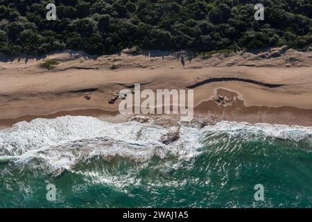 Aerial abstract photo of the South Coast, KwaZulu-Natal. Stock Photo