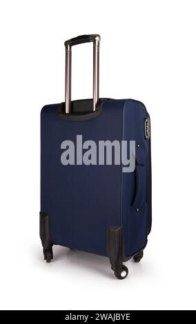 Blue suitcase isolated on a white background Stock Photo