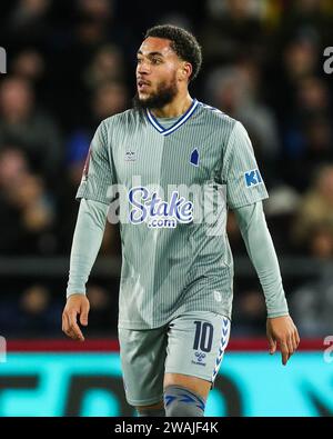 Everton's Arnaut Danjuma in action during the Premier League match at ...