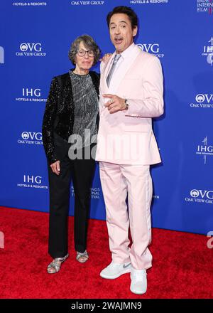 Palm Springs, United States. 04th Jan, 2024. PALM SPRINGS, RIVERSIDE COUNTY, CALIFORNIA, USA - JANUARY 04: Rosie Levin and Robert Downey Jr. arrive at the 35th Annual Palm Springs International Film Festival Film Awards held at the Palm Springs Convention Center on January 4, 2024 in Palm Springs, Riverside County, California, United States. (Photo by Xavier Collin/Image Press Agency) Credit: Image Press Agency/Alamy Live News Stock Photo