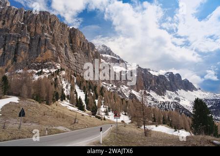 Photo of the Dolimites Mountains ar Selva di Val Gardena Stock Photo