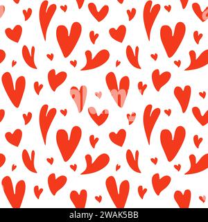 Heart shapes seamless pattern Vector Image Stock Vector