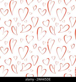Heart shapes seamless pattern Vector Image Stock Vector