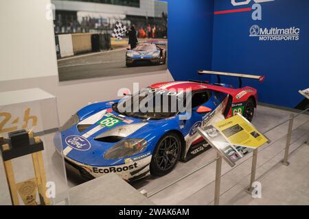 2016 Ford GT, which won in its class at the 2016 24 Hours of Le Mans, on display at The Henry Ford Museum of American Innovation Stock Photo