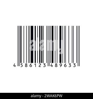 Barcode icon isolated on white background. Black striped code for digital identification. Vector code information, store scan codes. Industrial coding Stock Vector