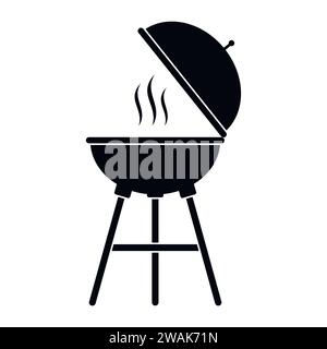 Grill bbq vector icon illustration isolated on white background. Stock Vector