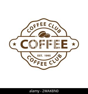 Coffee cafe logo illustration design template Stock Vector