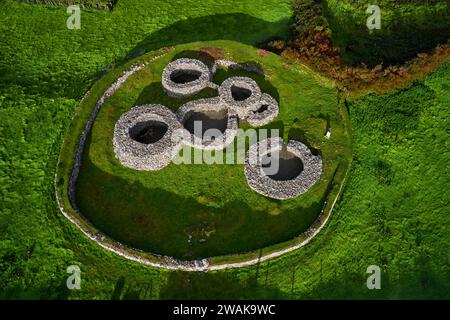 Republic of Ireland, County Kerry, Dingle Peninsula, Caherdorgan cashel or ring fort, Celtic fortified settlement near Kilmakedar Stock Photo