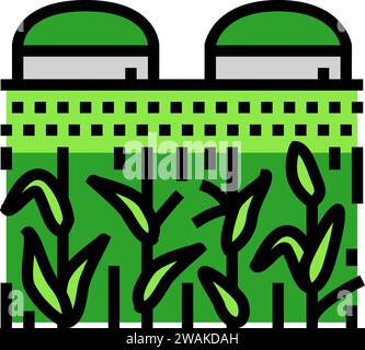 bioenergy farming biomass energy color icon vector illustration Stock ...