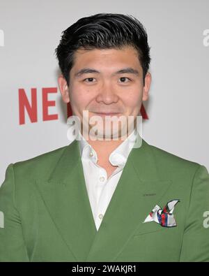 January 4, 2024, Hollywood, California, United States: Steven He attends the Los Angeles Premiere of ''The Brothers Sun' (Credit Image: © Billy Bennight/ZUMA Press Wire) EDITORIAL USAGE ONLY! Not for Commercial USAGE! Stock Photo