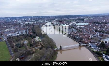 Nottingham Floods January 2024 Stock Photo