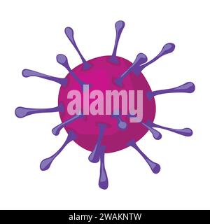Common human virus or bacteria isolated on white background. Coronavirus cell disease infection medicine healthcare vector Stock Vector