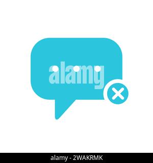 Talk message bubble. Blue icon on white background. From blue icon set. Stock Vector