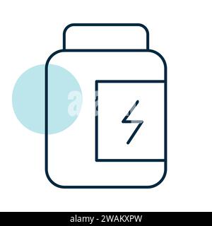 Energy supplement vector icon. Graph symbol for fitness and weight loss web site and apps design, logo, app, UI Stock Vector