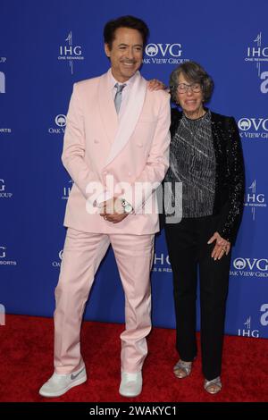 Robert Downey Jr. and Rosie Levin attends the 35th Annual Palm Springs International Film Awards at Palm Springs Convention Center on January 04, 2024 in Palm Springs, California. Photo: CraSH/imageSPACE Credit: Imagespace/Alamy Live News Stock Photo