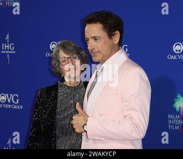 Robert Downey Jr. and Rosie Levin attends the 35th Annual Palm Springs International Film Awards at Palm Springs Convention Center on January 04, 2024 in Palm Springs, California. Photo: CraSH/imageSPACE Credit: Imagespace/Alamy Live News Stock Photo