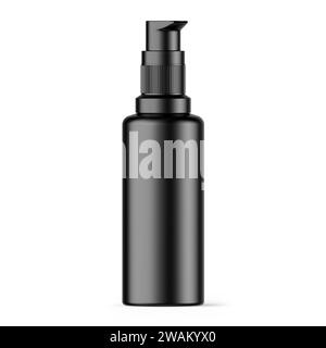 Matte Cosmetic Bottle Mockup Isolated on Background 3D Rendering Stock Photo