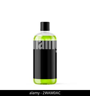 Color Liquid Cosmetic Bottle Mockup Isolated on Background 3D Rendering Stock Photo