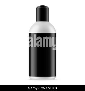 Opened Matte Cosmetic Bottle Mockup Isolated on Background 3D Rendering Stock Photo