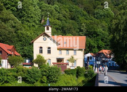Village of Treseburg, Bodetal valley, Harz district, Saxony-Anhalt, Germany, Europe Stock Photo
