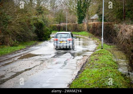 Cambridgeshire flood Stock Photo
