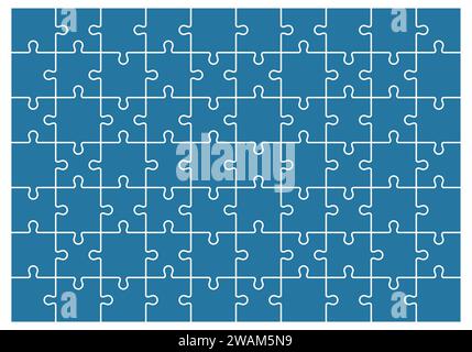 Jigsaws puzzles simple pattern, Classic puzzles game element or mosaic part connection. Vector illustration. Stock Vector