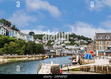 Looe, Cornwall, UK - August 13, 2023: The picturesque coastal town of Looe in Cornwall, England, UK Stock Photo