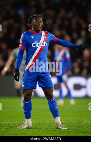 LONDON, UK - 4th Jan 2024:  Eberechi Eze of Crystal Palace during the FA Cup third round tie between Crystal Palace FC and Everton FC at Selhurst Park Stock Photo