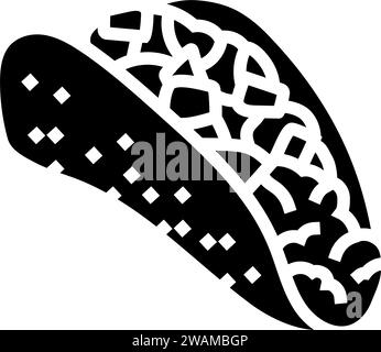 tacos mexican cuisine glyph icon vector illustration Stock Vector