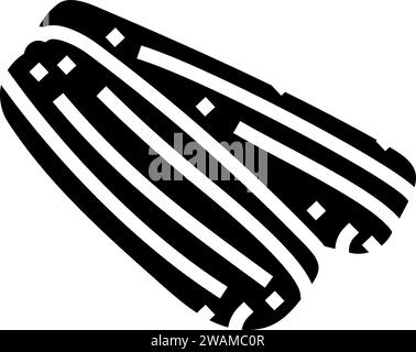 churros mexican cuisine glyph icon vector illustration Stock Vector